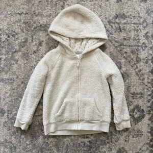 Girls white sherpa hoodie